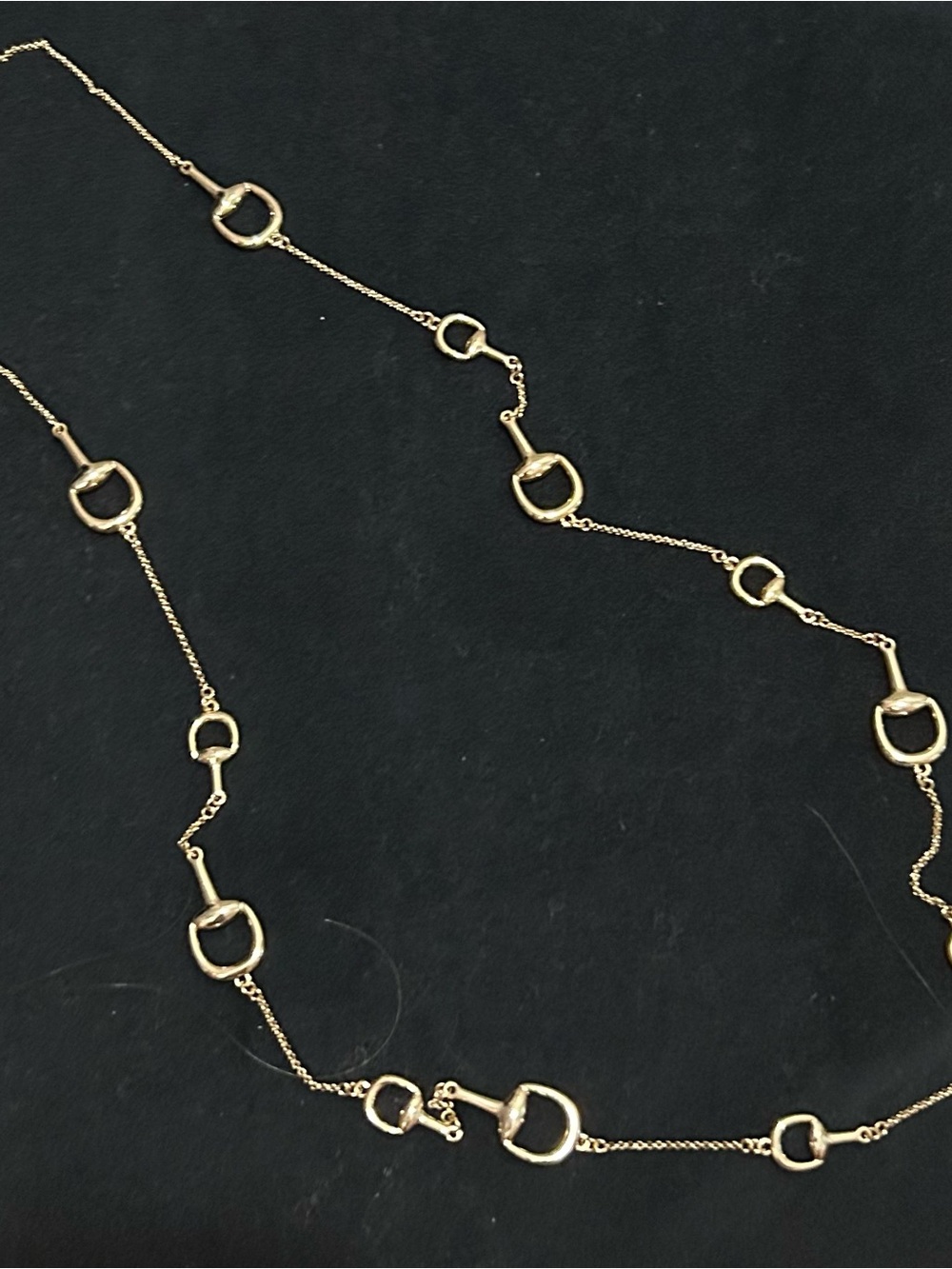 Source Unknown Gold Horsebit Link Necklace modern classic
